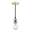Knightsbridge 6 Inch E27 Vintage Pendant Set in Polished Brass,