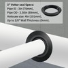 1 Pack 3" Flexible Rubber Tank Adapter (Bulkhead), Flexible Pipe-to-Tank