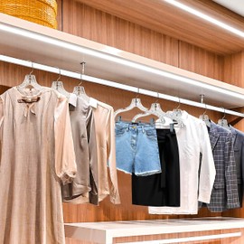 Clear Plastic Hangers for Pants 96 Pack - Skirt Hangers with Crystal Cut Design - All in One Curved Shoulder Clothes Hangers with Clips - Perfect Clothing Hangers for Everyday Use (96, 17" inch)