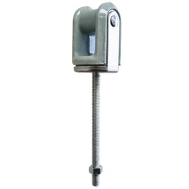 Airmont Products AP-10922, Heavy Duty Bolt and Nut Type Porcelain Wire Holder, Reinforced Steel Bolt, Reinforced Steel Support, Ceramic Head for Cables or Wires Acts as an Insulator.
