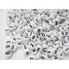 500 White Number Beads 7mm Round Number Beads for Making