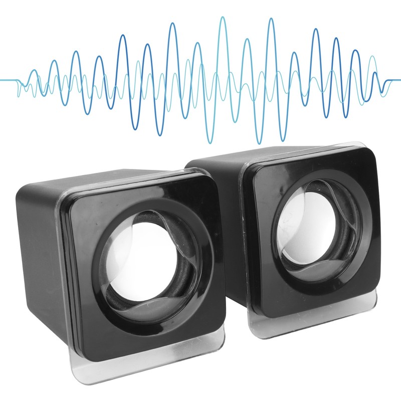 1 Pair Mini USB2.0 Speaker Computer Laptop Desktop Wired Stereo