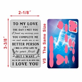 FALOGI To My Love Card for Him, Anniversary Wallet Card for Men Boyfriend