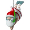 Snorkeling Santa Christmas Ornament