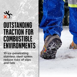 K1 Midsole Specific Ice Speed - Rotatable Non-Spark Traction Aid for Shoes and Boots - Low Profile - Orange
