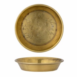 Bloomingville Kry 82059568 Metal Bowl with Embossing in Gold, 10 x 2 cm