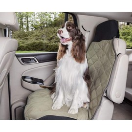 PetSafe Happy Ride Quilted Dog Car Seat Cover – Waterproof & Durable – Machine Washable – Fits Most Cars, Trucks & SUVs – Backseat Protection for Scratches & Dog Hair - Bucket, Green