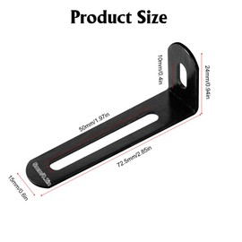 20 Pairs Adjustable Right Angle Brackets Metal L Bracke, Heavy Duty 90 Degree Corner Fastener Brace Support with 40Pcs Screws, Joint Right Angle Shelf Support for Wood Furniture Shelves (Black)