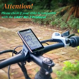 Mcezdy Ebike Display, UART No. 2 Protocol, 24V-60V Aluminum Alloy Frame Cycling Computer, Ebike LCD Display with Waterproof 5-Pin Connector, Enriching Cycling Journey (M5-5-Pin)
