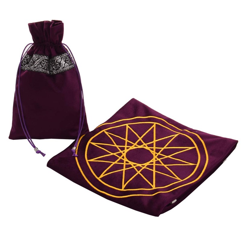 BLESSUME - Mantel de tarot de altar con bolsa de