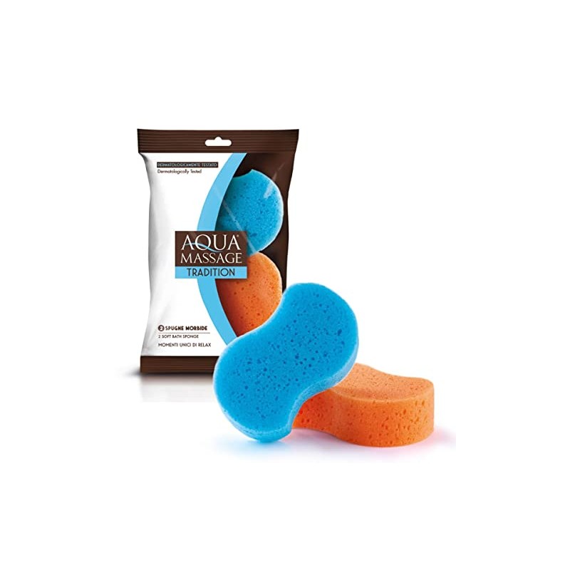 Aqua Massage Tradition 2 Soft Sponges 1 Pack of 2