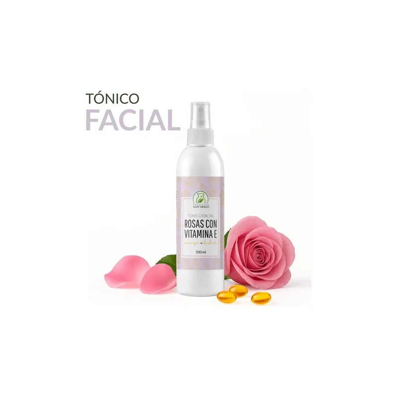 Tónico Facial Rosas Con Vitamina E Ilumina Y Repara 500