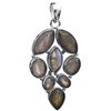 Faceted Labradorite Pendant - Sterling Silver