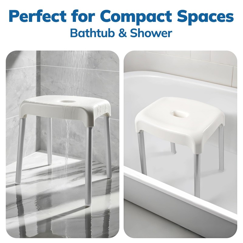 Umimile Shower Chair for Inside Shower - Fixed Height, Sturdy