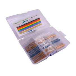 Pack of 500 Resistors Assortment Kit, Metal Film Resistor, 50 Value 1% Resistance Kit, 10 per Value, (1R - 10 M) 1/4 W Metal Film Resistor for DIY and Experiments (Plastic Box)