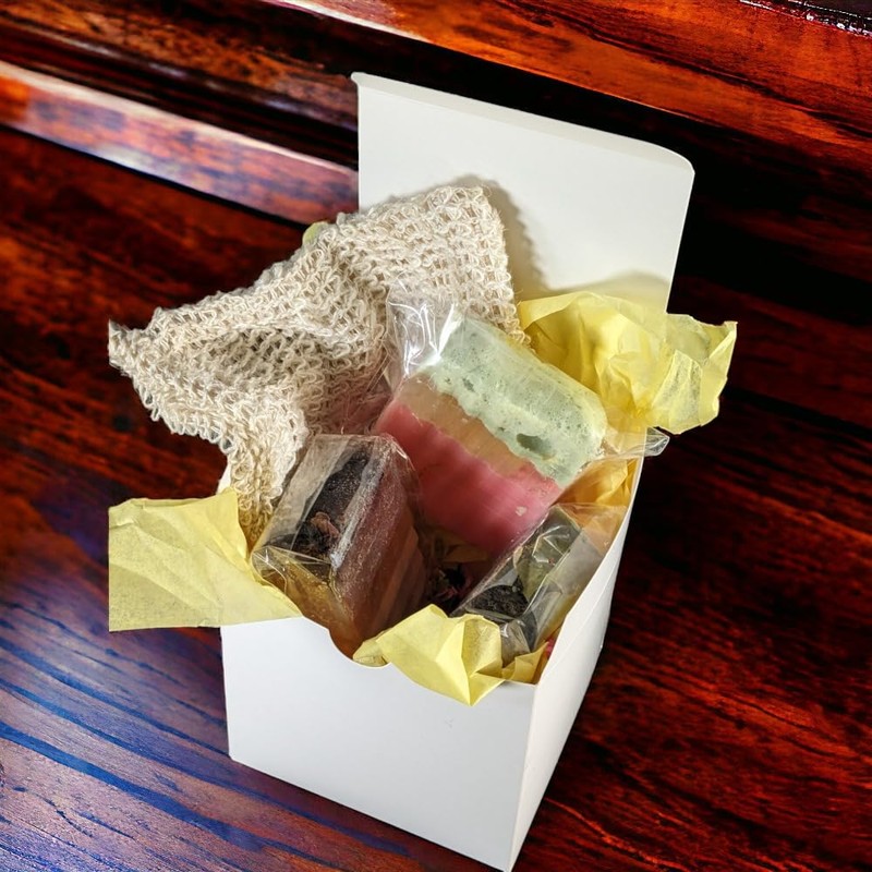 Handmade Moisturizing Artistic Soap Mystery Box (White Boxed)