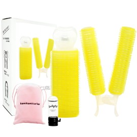 (Supervised by an active hairdresser & comes with an explanation video and reference book) (1st Anniversary Sale) Kamikami Curler, Hand Winding Curler, Mini Bottle & Pouch, Easy Bangs, Bangs, Curl,