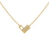 Vince Camuto Dainty Unique Heart Pendant Goldtone Necklace for Women