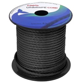 EMMAKITES 2200lb 16Meter 3mm 100% UHMWPE Braided Polyethylene Cord Spool - Heavy Duty Low Stretch - Utility Cord Kite String for Outdoor Boating Fishing Kiting