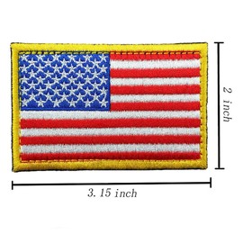 2 Pieces Tactical USA Flag Morale Patch Embroidered American Flag Patch Hook&Loop Fastener Backing Emblem in GOD WE Trust Tactical Patch