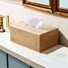 GMMH Bamboo Cosmetic Tissue Box Tissue Dispenser for Tissues or