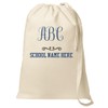 Custom School Bag With Initials: Canvas Laundry Bag