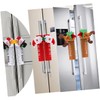 CORHAD Santa Snowman Elk Christmas Decor 3 Pieces Fabric Refrigerator