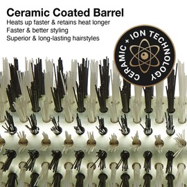 Olivia Garden Ecoceramic Firm Bristles Round Thermal Hair Brush (3")