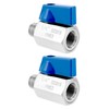 QWORK 1/4" Mini Ball Valve 316 Stainless Steel, Female x
