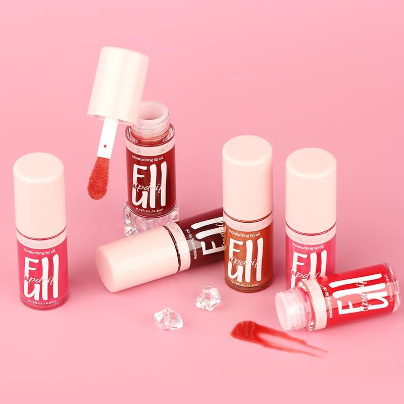Anglicolor 2PC Lip Glow Oil Hydrating 6 Colors, Moisturizing &