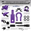 AUTMATCH Shackle Hitch Receiver 2" with 3/4" Mega D Ring