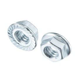 sourcing map 5/16"-18 Serrated Flange Hex Lock Nuts, Carbon Steel Zinc Plated 25pcs