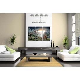 First Wall Art - Dinosaur Open Mouth with Cub Wall Art Painting Pictures Print On Canvas Animal The Picture for Home Modern Decoration