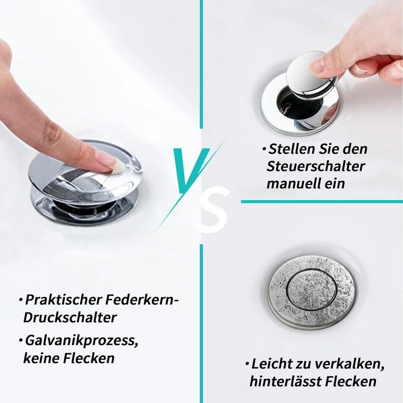Sink Plug, Universal Pop Up Plug, Sink Drain Strainer, Drain