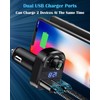 LIVERO Bluetooth FM Transmitter for Car, Bluetooth Car Music Adapter,