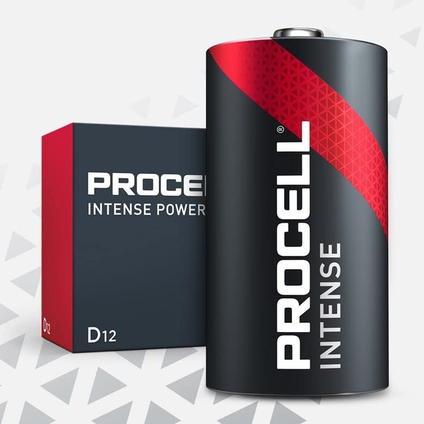 Procell Alkaline Intense Power D, 1.5V Batteries Pack of 12