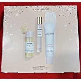 Laura Mercier Cozy Retreat Ambre Vanille Gift Set Oil Eau De Parfum Body NEW