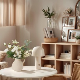 Artificial Flowers Bouquet in Vase,Silk Floral Arrangements,Faux Flowers with Clay Vase,Tables Centerpieces for Dining Room,Flower Centerpieces for Home Indoor Floral Decor