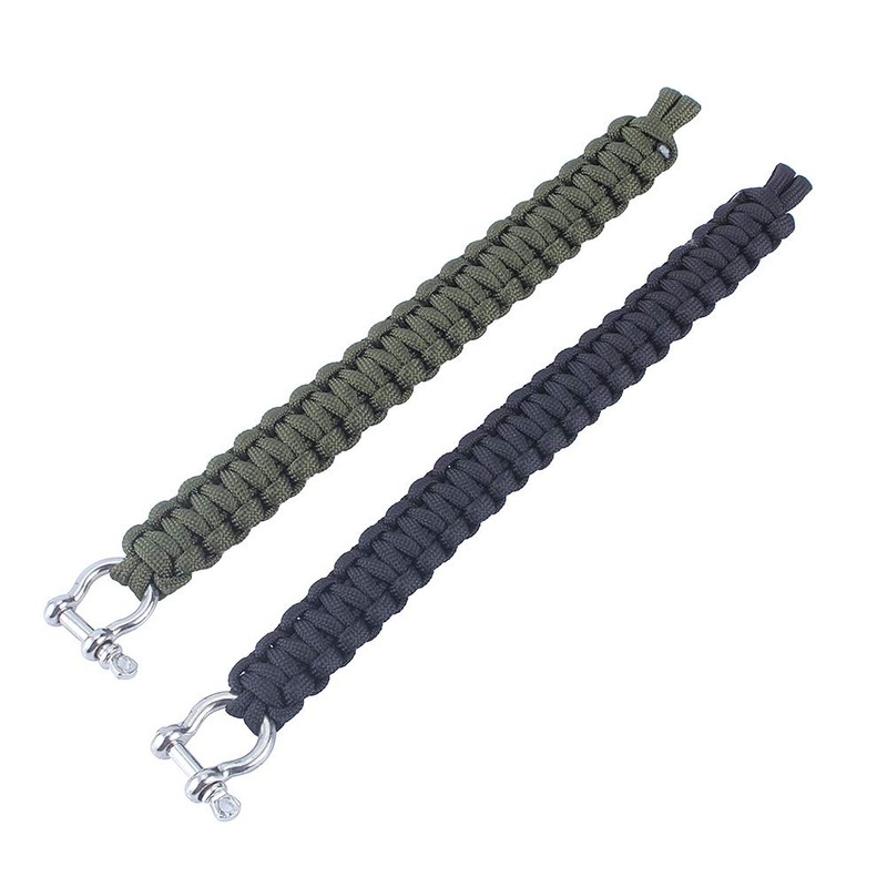 EVTSCAN 550 Paracord Woven Survival Bracelet Stainless Steel Buckle Kit