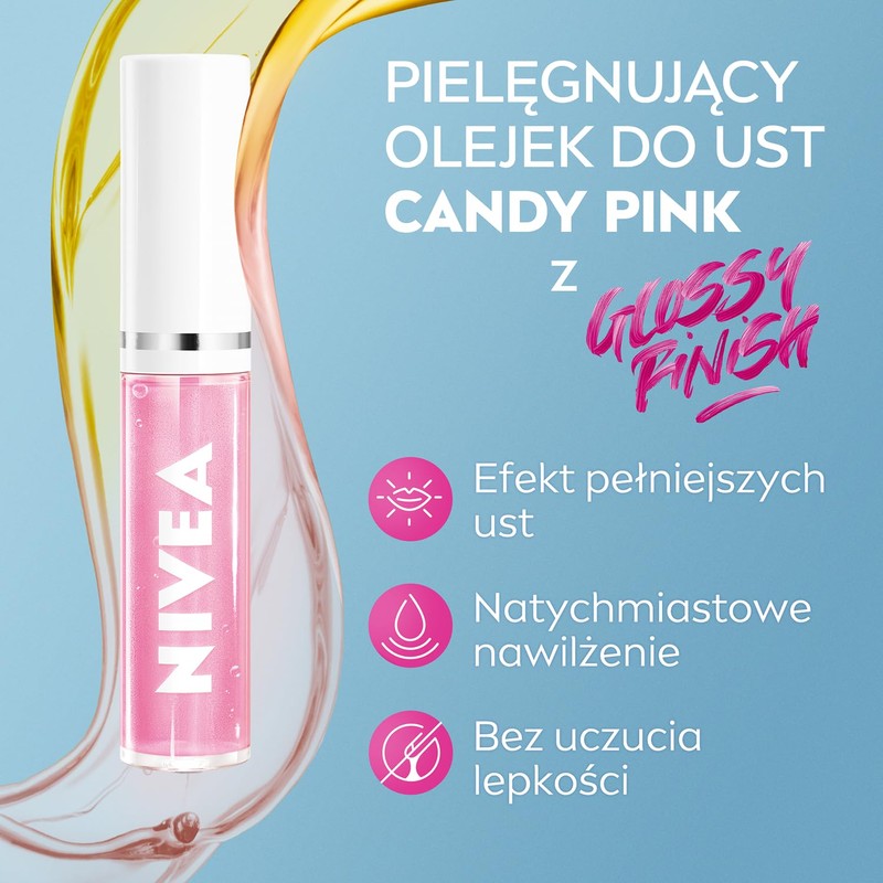 Nivea Lip Balm, Lip Oil Candy Pink 5.5 ml