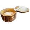 Handcrafted Rustic farmhouse Wood Salt or Pepper Bowl for Countertop,