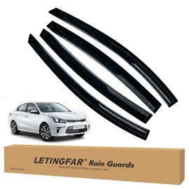 LETINGFAR LETINGFAR Window Visors Rain Guards for Kia Rio 2012 2013 2014 2015 2016 2017 Accessories, Wind Deflectors Vent Shades for Kia Rio