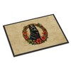 Caroline's Treasures DAC2317JMAT Belgian Sheepdog Christmas Flowers Doormat Front Door