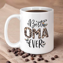Bgsnbsha Oma Gifts11oz Mug, Mothers Day Gifts for Oma, Grandma Birthday Gift from Grandkids, Best Grandma Ever Mug