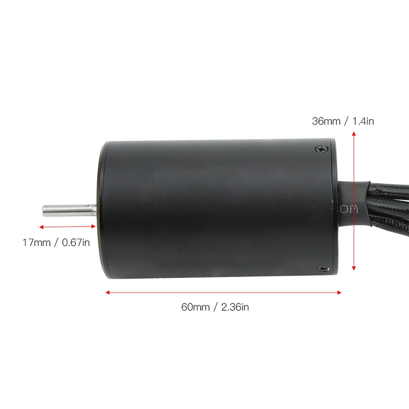 Surpass 3660 Waterproof 4 Pole Brushless Motor RC Car Replacement