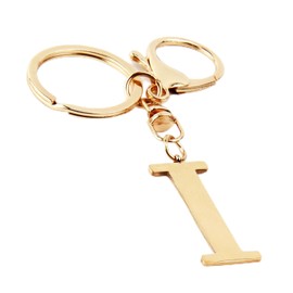 ORUZA Letter Keyring Alphabet Initial Keychain, Metal Letter Key Ring for Women Men Handbag Wallet Purses Letter (I)