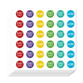 AHANDMAKER 720Pcs Work Self-Adhesive Planner Stickers Pay Day Decals Cute Day Off Stickers for Planner Calendar Scrapbook Crafting Arts Gift Bag Seal Theme Party Decor