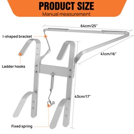 Universal Ladder Stand-Off I-Shaped Down Pipe Aluminum Ladder Stabilizer for Extension Ladder Non-Slip Ladder Brackets