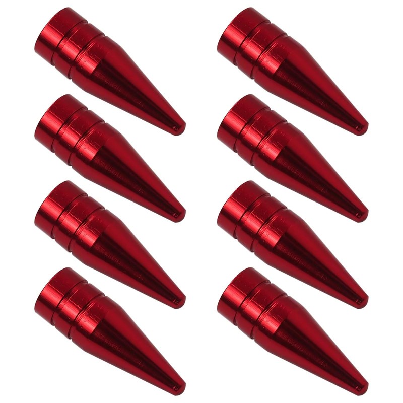8 Purple Long Spiked Valve Stem Caps Mental Thread Kit/Set