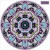 Purple Teal Boho Mandala Wall Decal, 24"or 36" size, Removable
